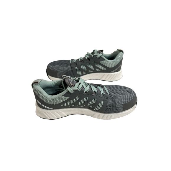 REEBOK RB316 WOMEN'S STEEL TOE GREY/MINT GREEN ATHLETIC WORK SHOES 10.5 D Wide - Picture 5 of 8
